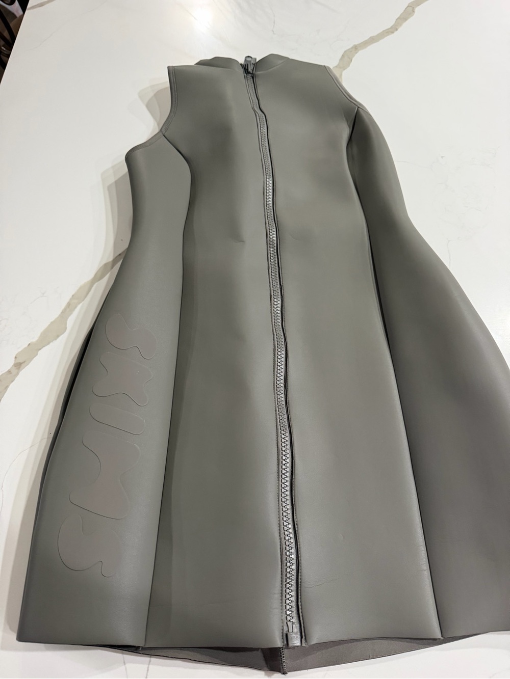 Skims Women’s Gray Neoprene Zip Front Vest